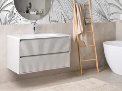 Mobile lavabo a parete con lavabo BAHIA Grigio