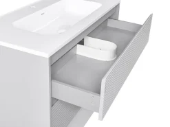 Mobile lavabo a parete con lavabo BAHIA Grigio