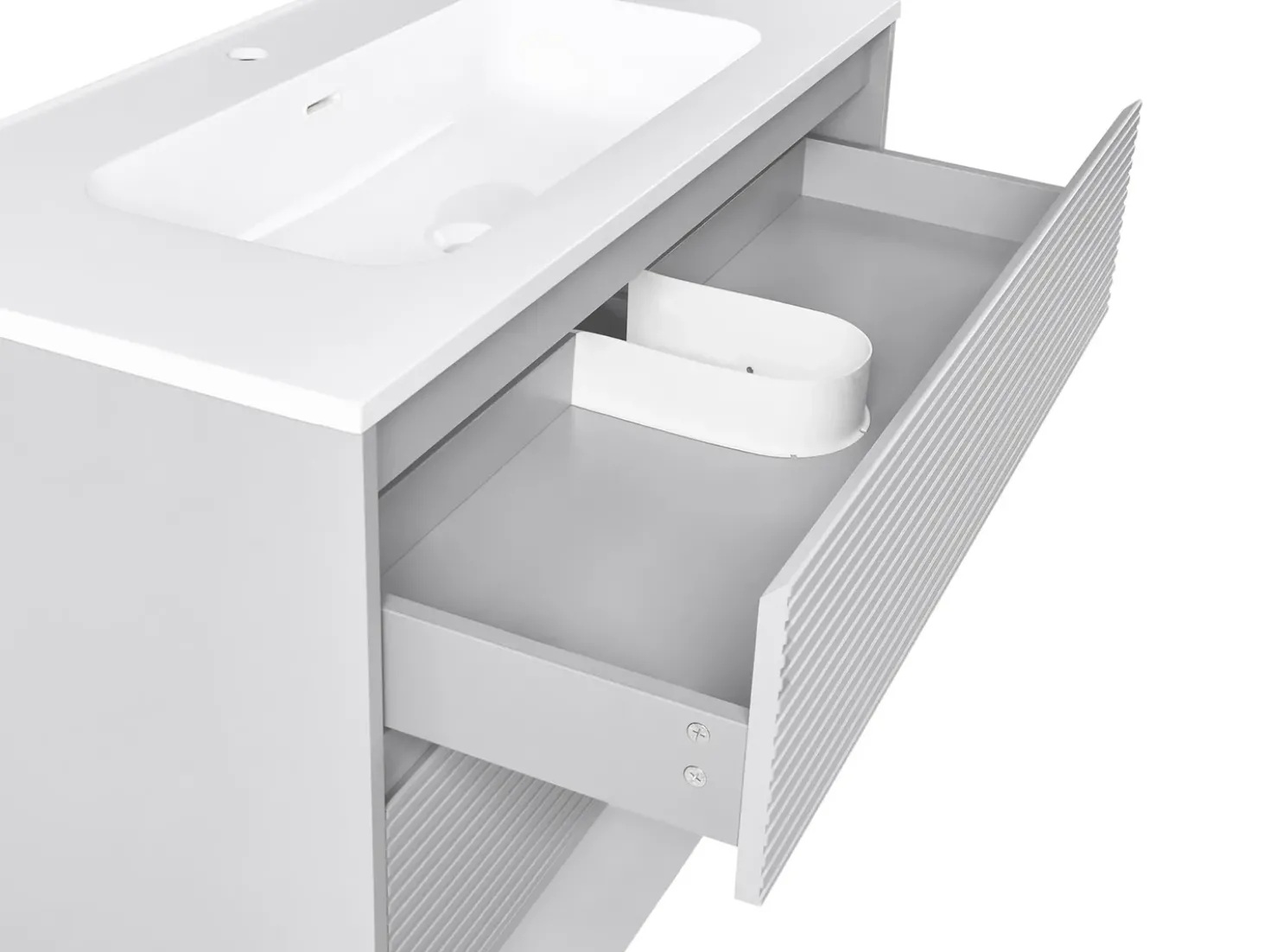 Mobile lavabo a parete con lavabo BAHIA Grigio