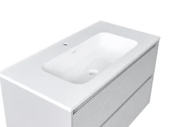 Mobile lavabo a parete con lavabo BAHIA Grigio