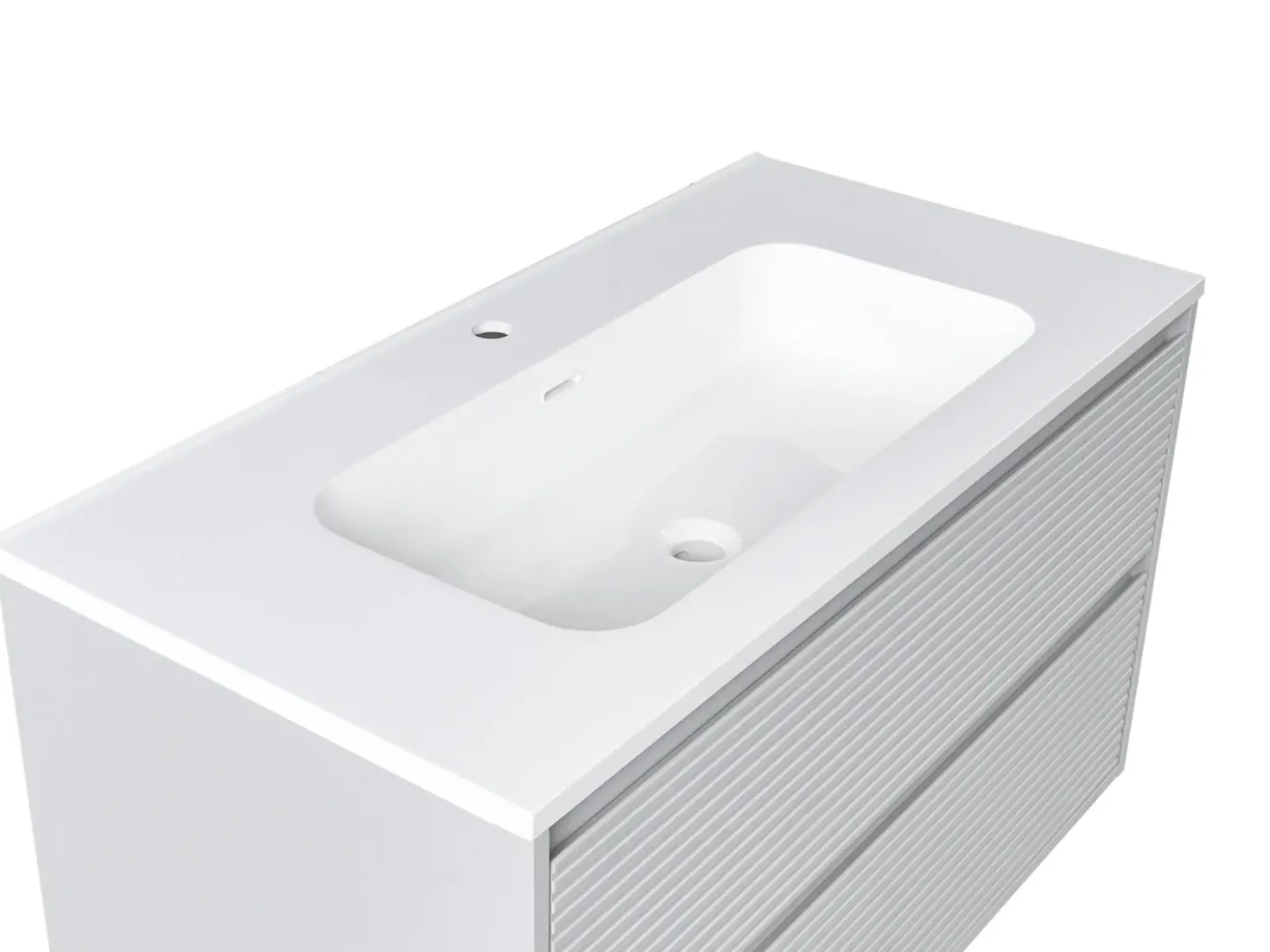 Mobile lavabo a parete con lavabo BAHIA Grigio