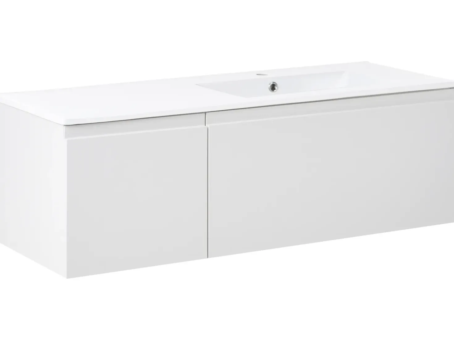 Mobile lavabo a parete con lavabo COROICO Grigio chiaro