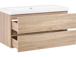 Mobile lavabo a parete con lavabo URUCU Marrone chiaro