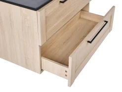 Mobile lavabo a parete con lavabo TARIJA Marrone chiaro