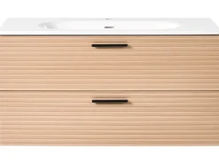 Mobile lavabo a parete con lavabo ARAPA Marrone chiaro