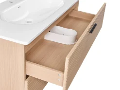 Mobile lavabo a parete con lavabo ARAPA Marrone chiaro