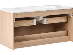 Mobile lavabo a parete con lavabo ARAPA Marrone chiaro