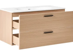 Mobile lavabo a parete con lavabo ARAPA Marrone chiaro