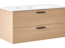 Mobile lavabo a parete con lavabo ARAPA Marrone chiaro