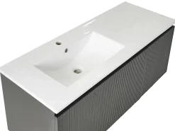 Mobile lavabo a parete con lavabo TIETE Nero
