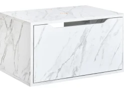 Mobile lavabo a parete PETROLINA 60 cm Marmo bianco