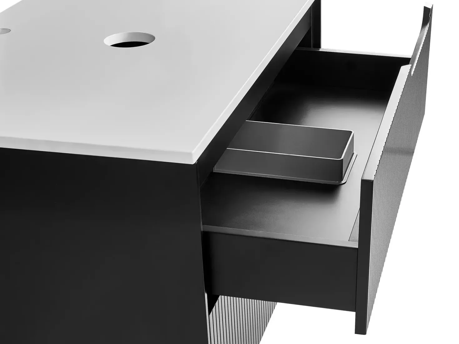 Mobile lavabo a parete QUINTELA 60 cm Nero