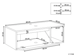 Mobile lavabo a parete RUPANCO 80 cm Bianco