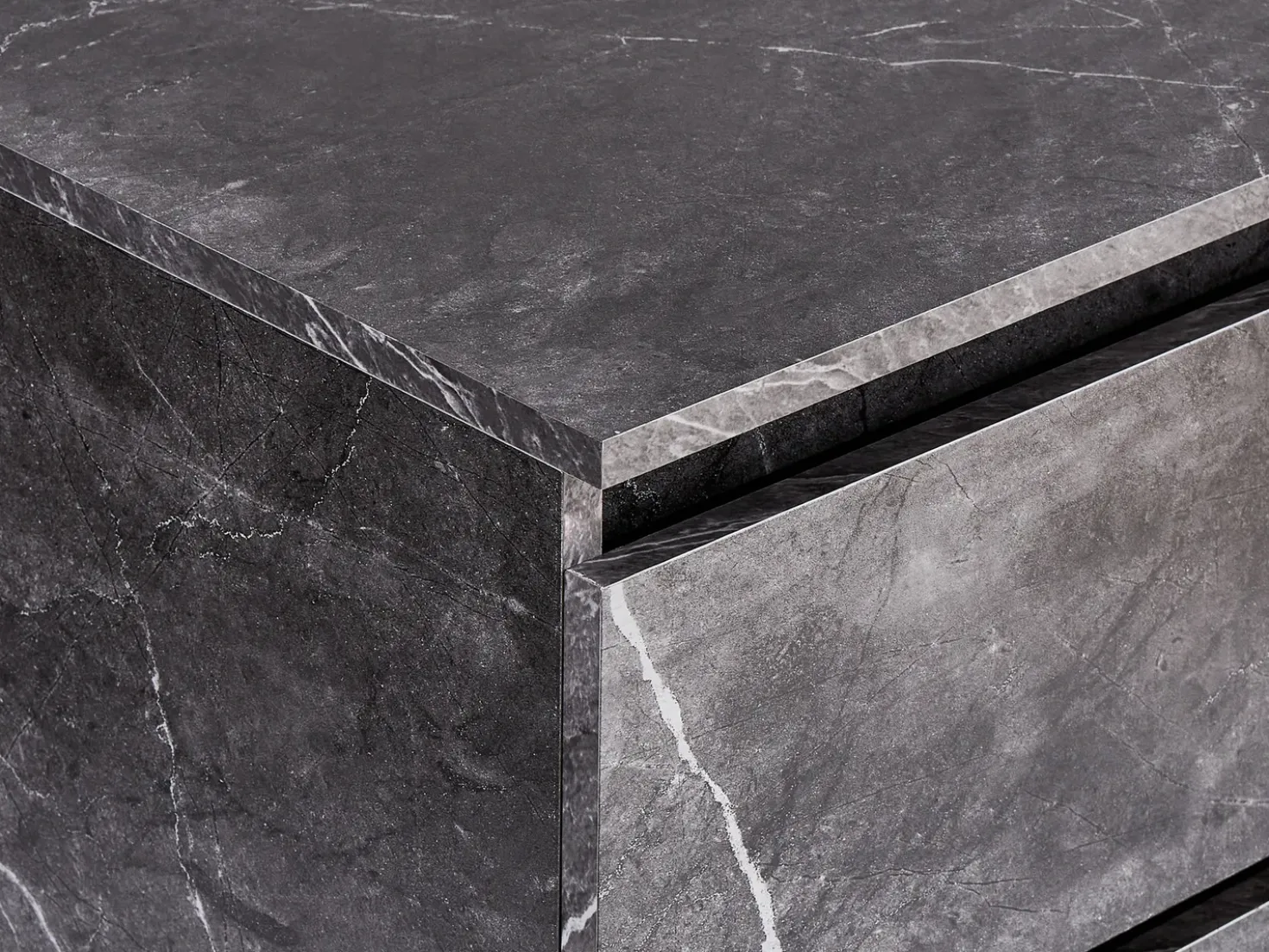 Mobile lavabo a parete SERRA 60 cm Marmo nero