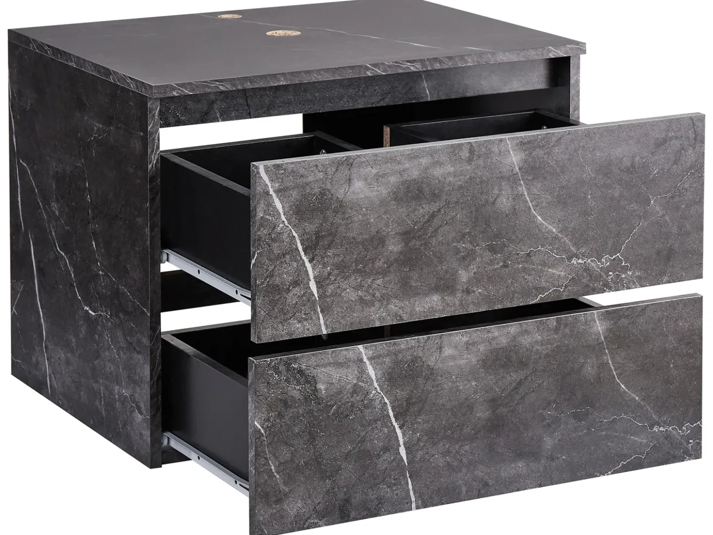 Mobile lavabo a parete SERRA 60 cm Marmo nero