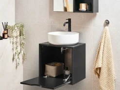 Mobile lavabo a parete SUZANO 45 cm Nero