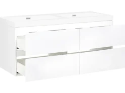 Mobile lavabo doppio a parete CARDIEL Bianco