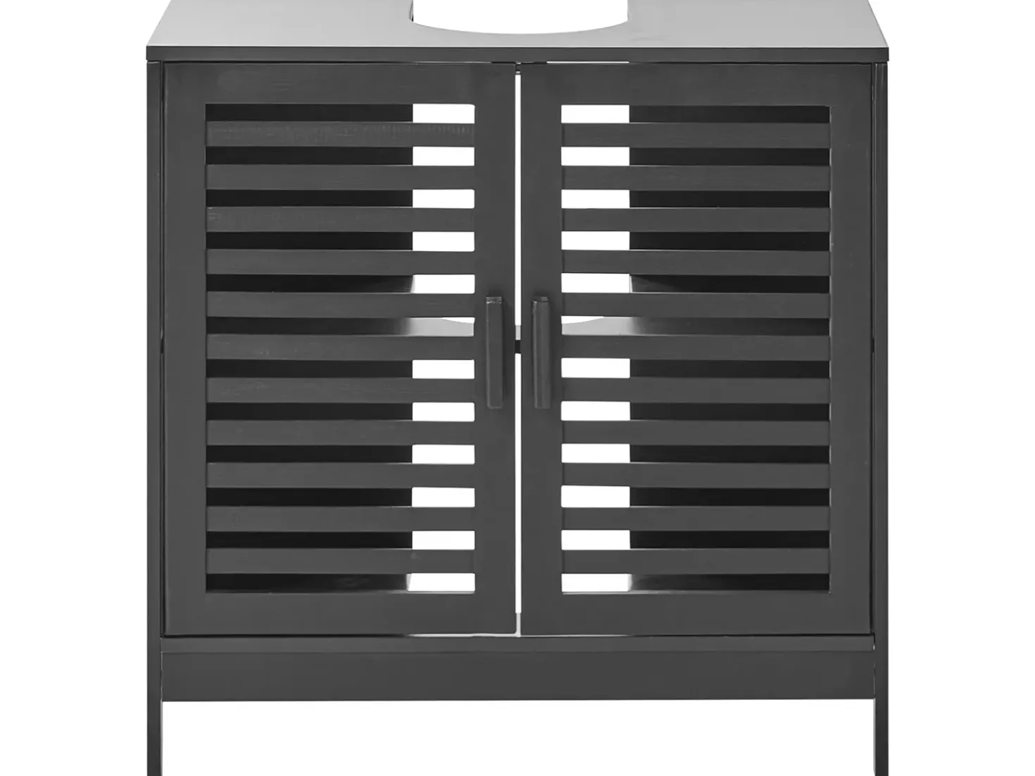 Mobile lavabo MISSOULA Bambù 60 cm Nero