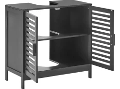 Mobile lavabo MISSOULA Bambù 60 cm Nero