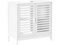 Mobile lavabo MISSOULA Bambù 60 cm Bianco