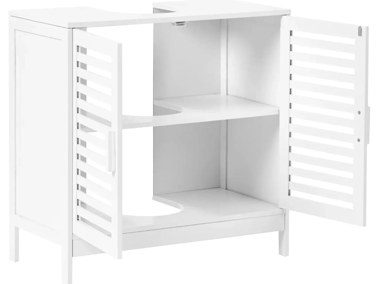 Mobile lavabo MISSOULA Bambù 60 cm Bianco
