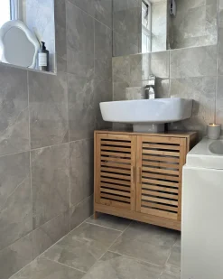 Mobile lavabo MISSOULA Bambù 60 cm Marrone chiaro