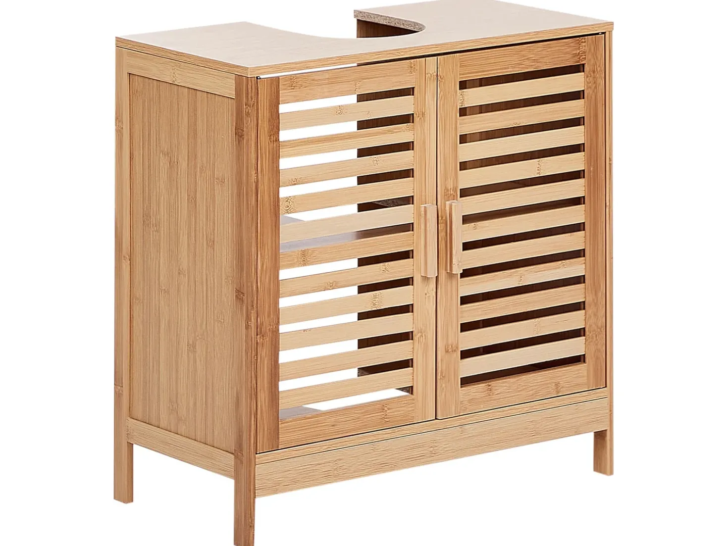 Mobile lavabo MISSOULA Bambù 60 cm Marrone chiaro