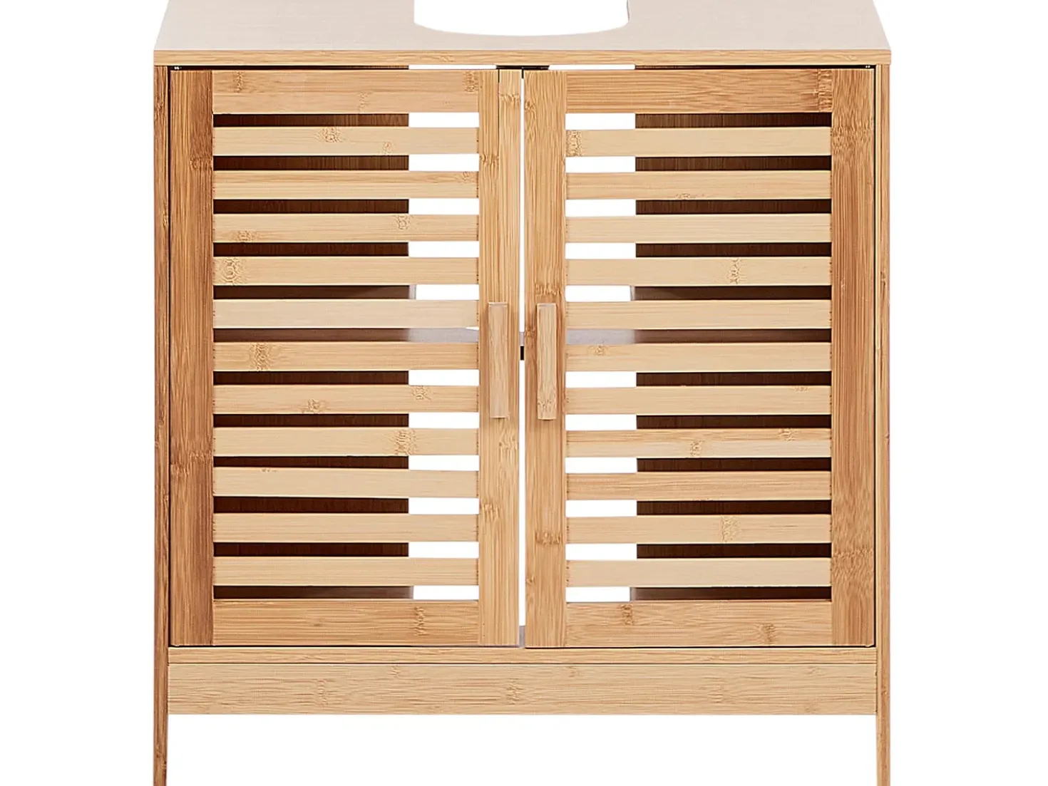 Mobile lavabo MISSOULA Bambù 60 cm Marrone chiaro