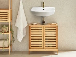 Mobile lavabo MISSOULA Bambù 60 cm Marrone chiaro