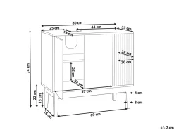 Mobile lavabo NUBES 80 cm Bianco