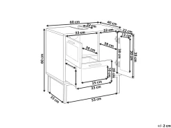 Mobile lavabo ROSELL 60 cm Marrone chiaro