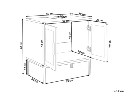 Mobile lavabo ROSELL 60 cm Marrone chiaro