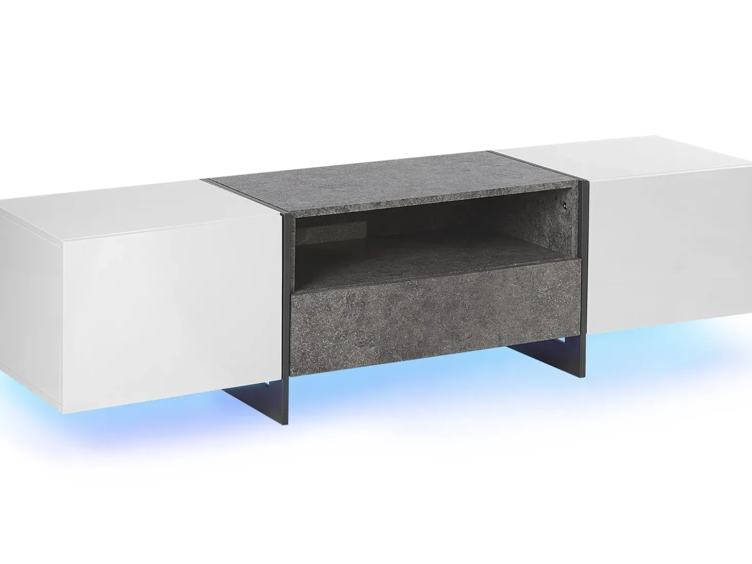 Mobile TV LED RUSSEL Grigio effetto cemento