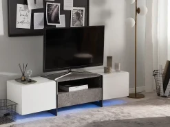 Mobile TV LED RUSSEL Grigio effetto cemento