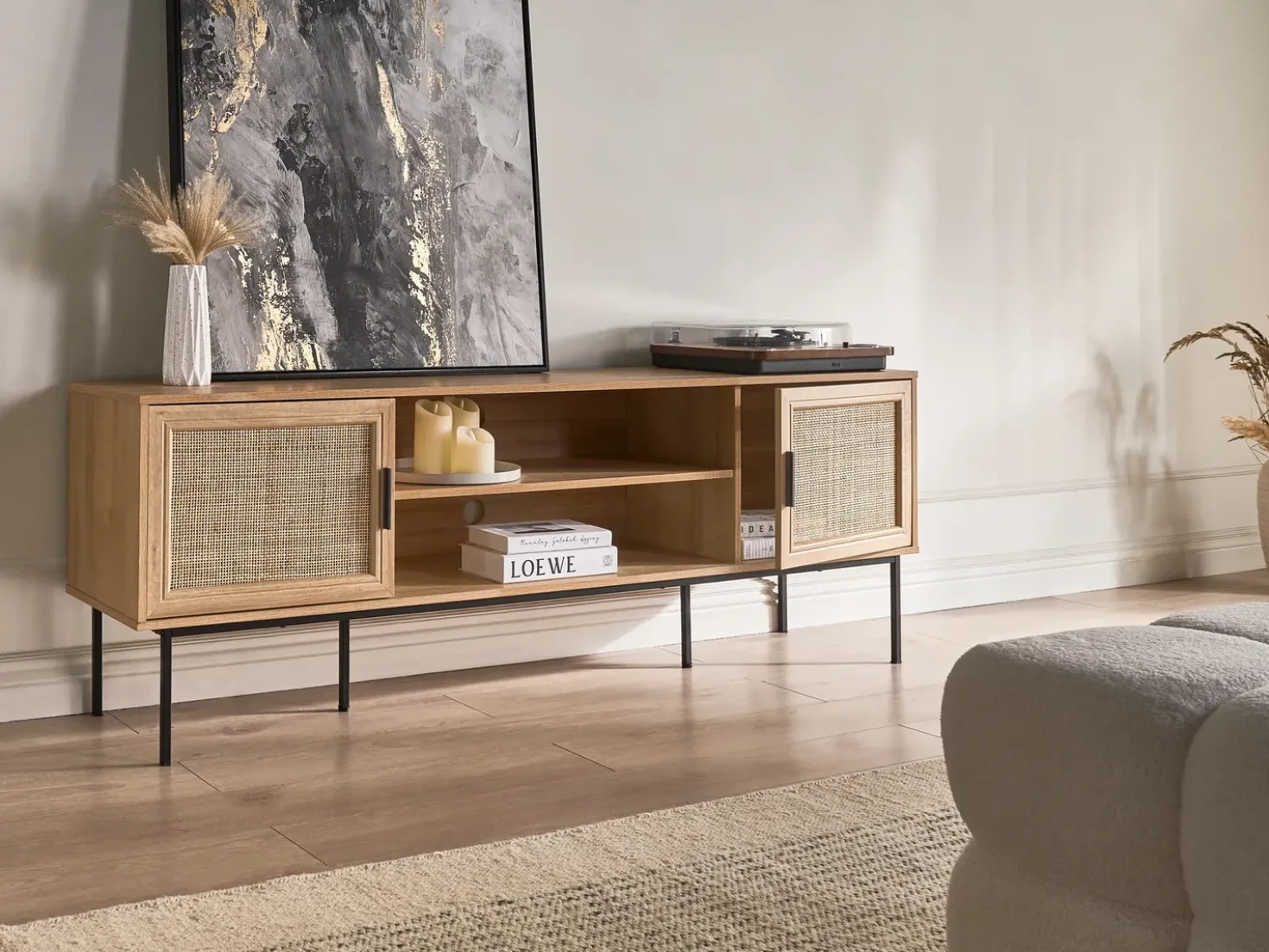 Mobile TV PASCO Rattan Marrone chiaro