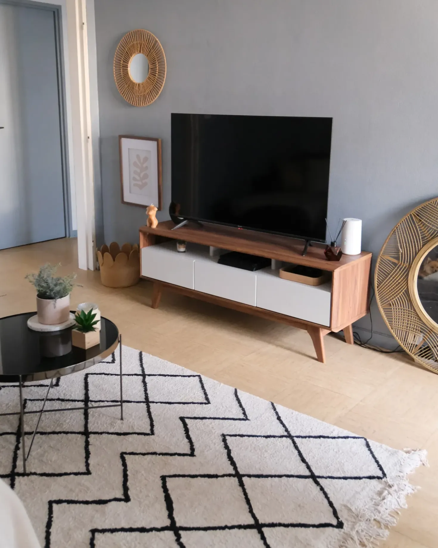 Mobile TV SYRACUSE Marrone/Bianco