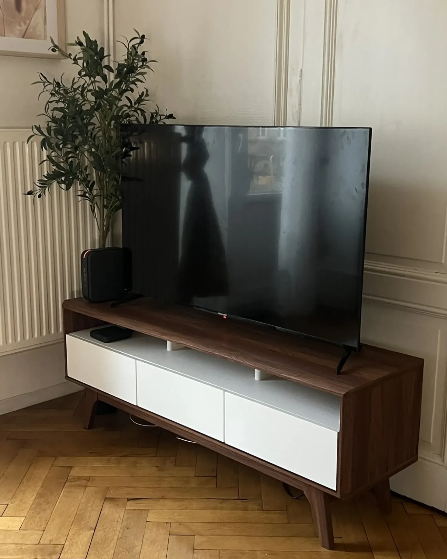 Mobile TV SYRACUSE Marrone/Bianco