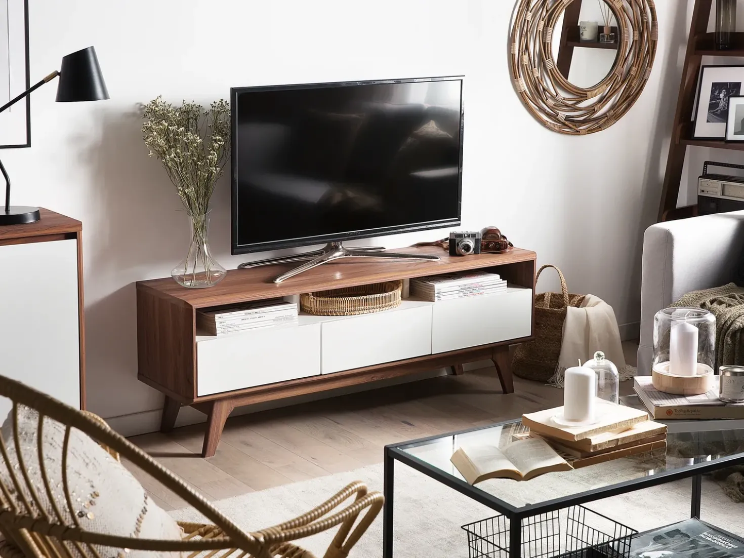 Mobile TV SYRACUSE Marrone/Bianco