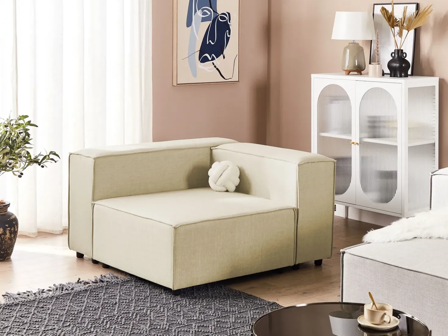 Modulo Angolare APRICA Lino sintetico Beige