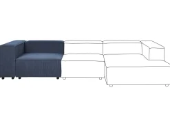 Modulo Angolare ARDAL Velluto a coste Blu scuro Lato destro