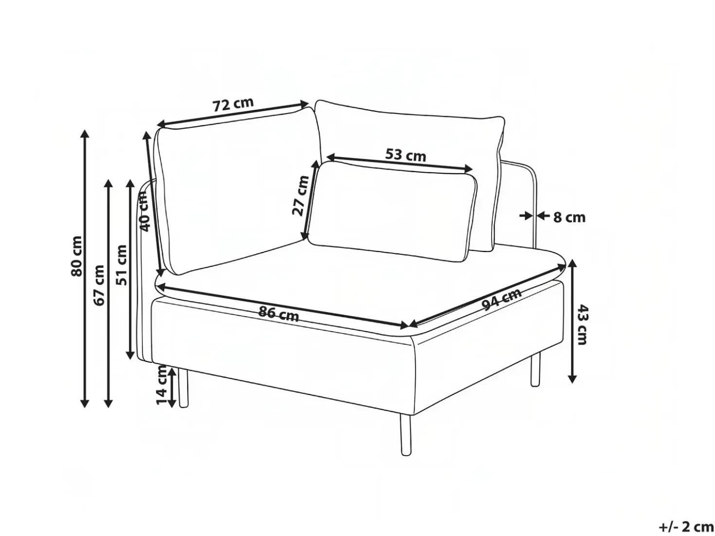 Modulo Angolare EGERIS Tessuto Beige