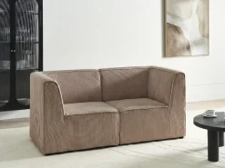 Modulo Angolare LEMVIG Velluto a coste Beige sabbia Lato Sinistro
