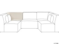 Modulo Angolare LEMVIG Velluto a coste Beige chiaro