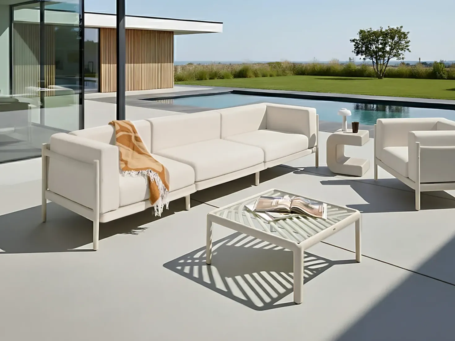 Modulo di estensione per divano da giardino FERRETTI Beige chiaro