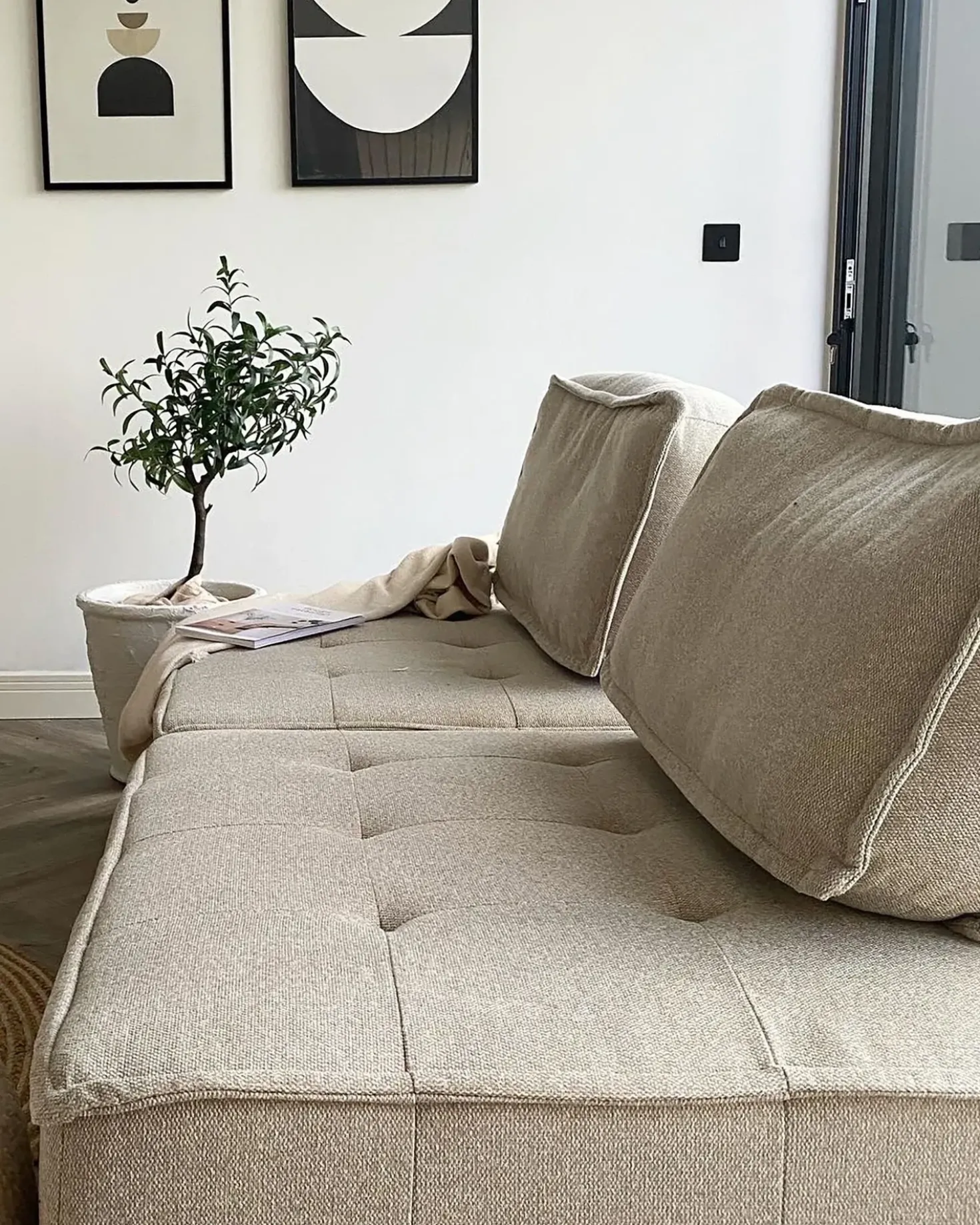Modulo Poltrona TIBRO Tessuto Beige chiaro