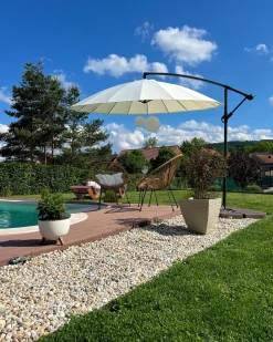 Ombrellone a sbalzo 268 cm CALABRIA II Grigio chiaro