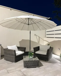 Ombrellone a sbalzo 268 cm CALABRIA II Beige chiaro