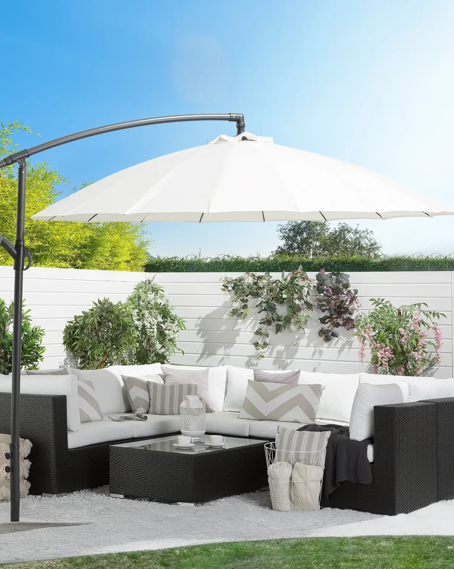 Ombrellone a sbalzo 268 cm CALABRIA II Beige chiaro