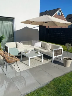 Ombrellone a sbalzo 300 cm RAVENNA Beige sabbia