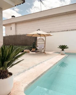 Ombrellone a sbalzo 300 cm RAVENNA Beige sabbia